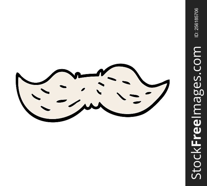 cartoon doodle mans mustache