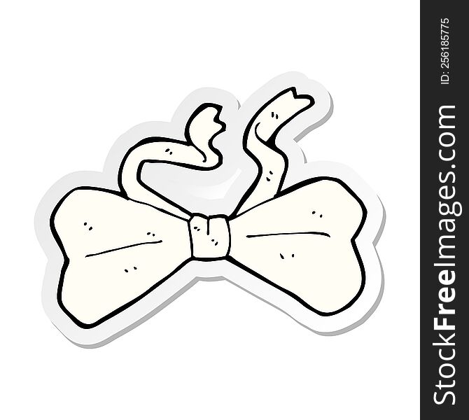 sticker of a cartoon bow tie