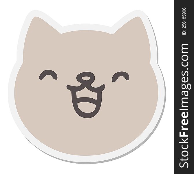 cat face icon sticker