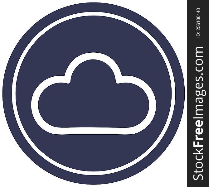 Weather Cloud Circular Icon