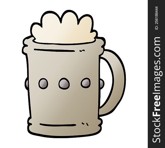 vector gradient illustration cartoon beer tankard