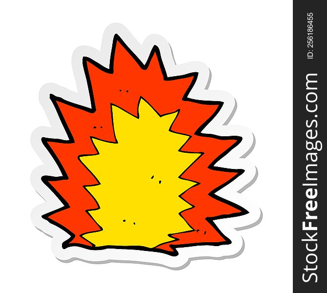 Sticker Of A Cartoon Explosion