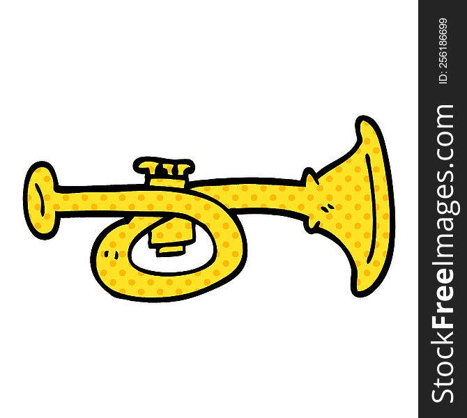 Cartoon Doodle Brass Horn