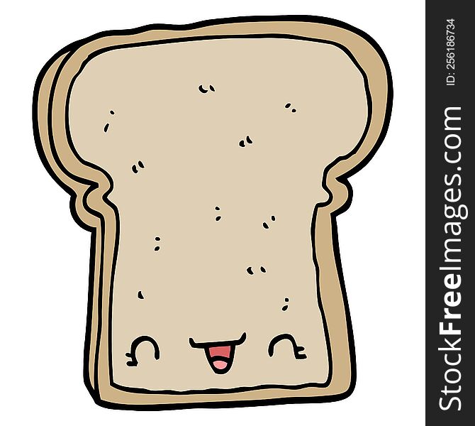 cute cartoon slice of bread