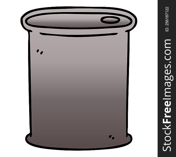 Quirky Gradient Shaded Cartoon Barrel