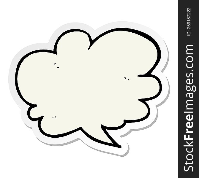 Sticker Of A Cartoon Speech Bubble