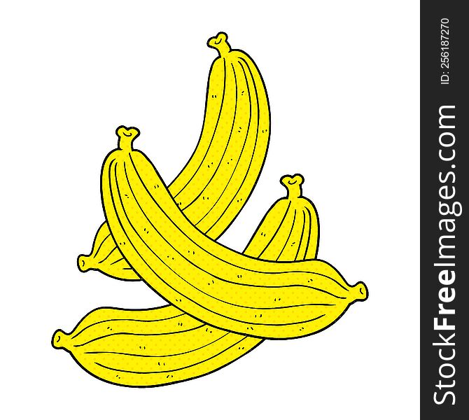 freehand drawn cartoon bananas