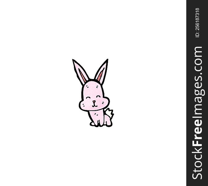 cartoon little pink rabbit