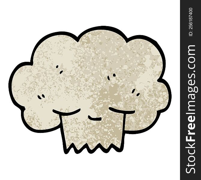 grunge textured illustration cartoon explosion cloud