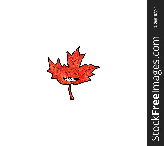 Cartoon Red Leaf