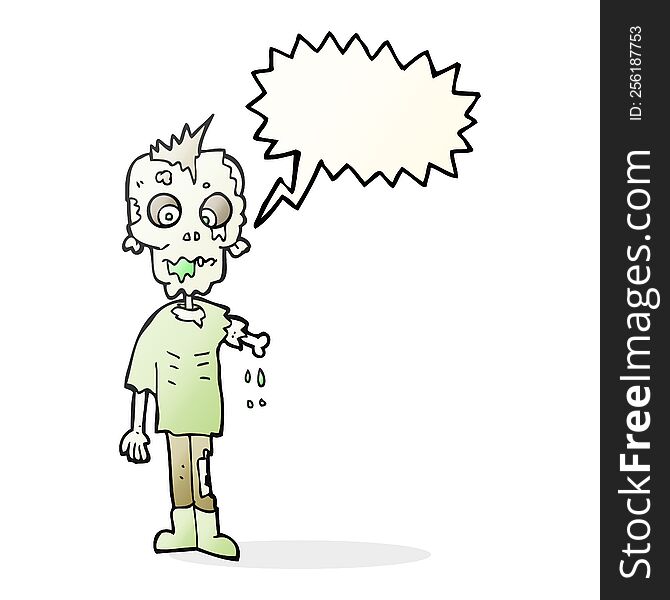 Speech Bubble Cartoon Zombie