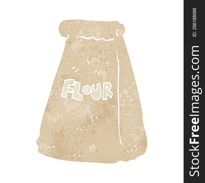 Retro Cartoon Bag Of Flour