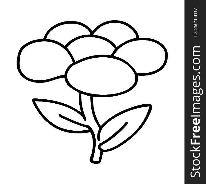 cartoon flower growing