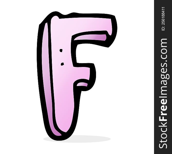 cartoon letter F