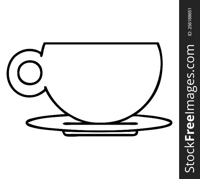 line doodle of a coffee or tea cup