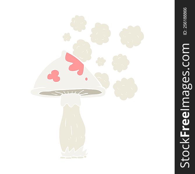 flat color illustration of mushroom. flat color illustration of mushroom
