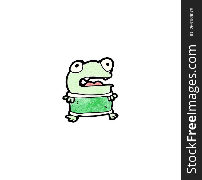 funny little frog cartoon