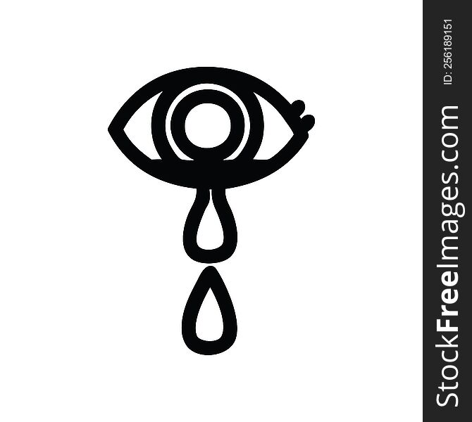 crying eye icon symbol