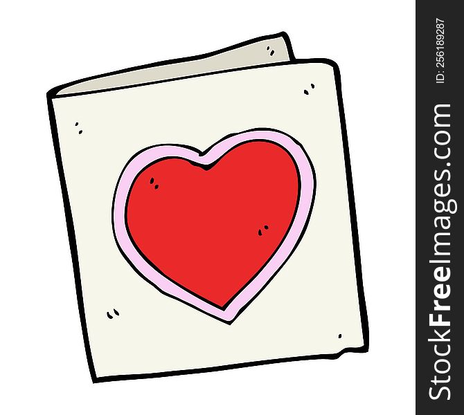 Cartoon Love Heart Card