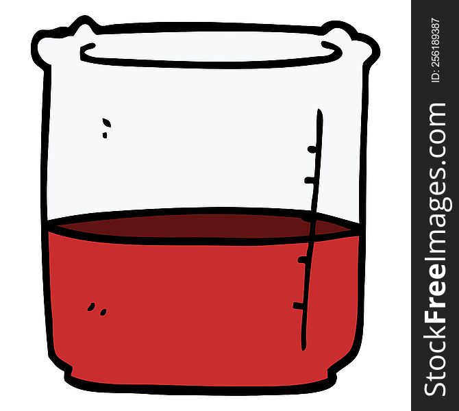 cartoon doodle beaker of blood