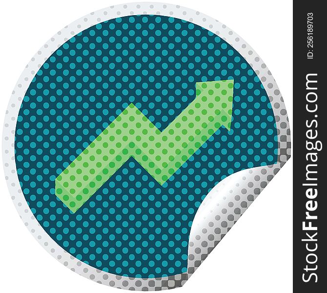 performance arrow graphic vector illustration circular sticker. performance arrow graphic vector illustration circular sticker