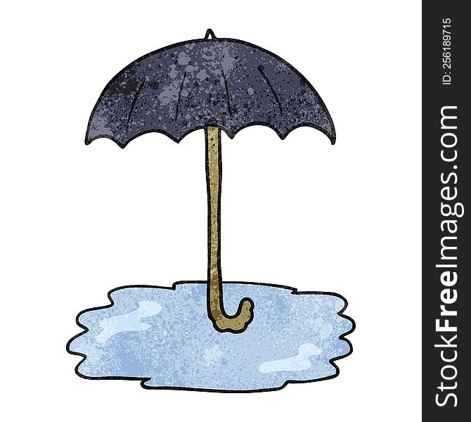 freehand drawn texture cartoon wet umbrella