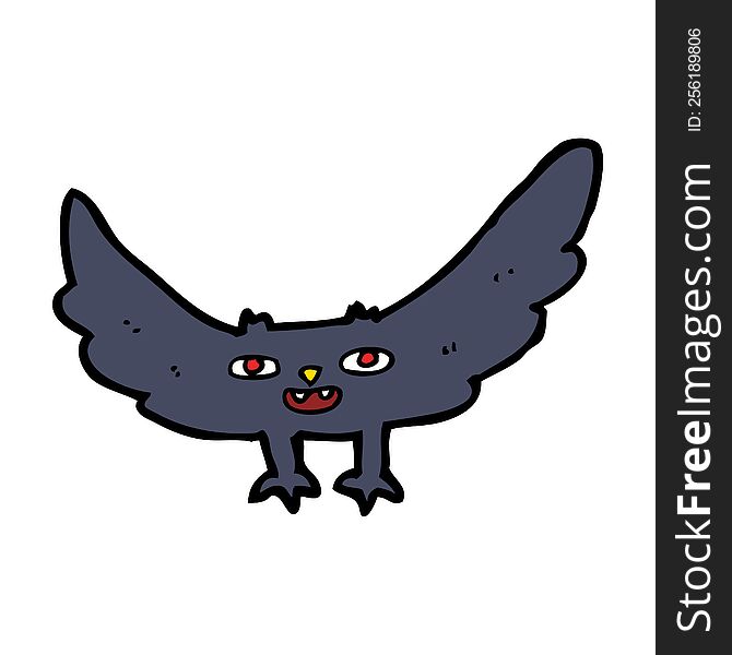 Cartoon Spooky Vampire Bat