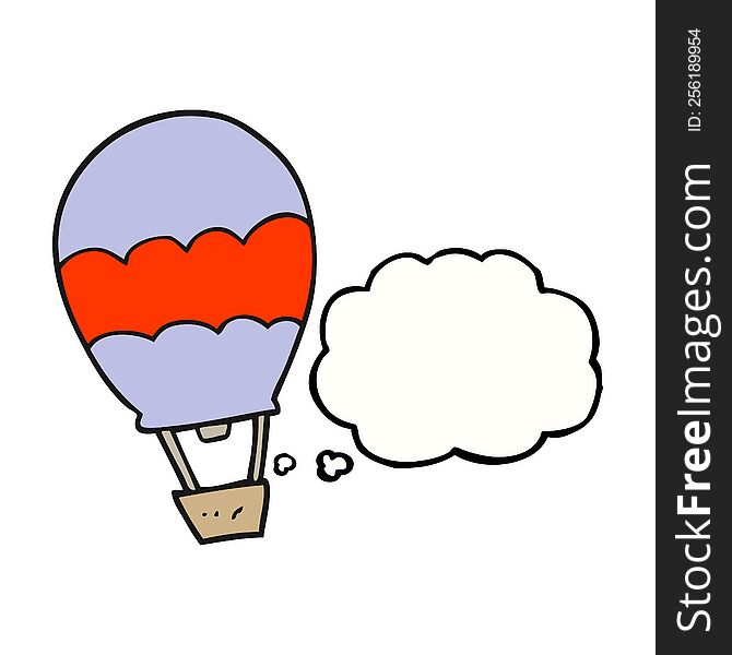 Thought Bubble Cartoon Hot Air Balloon