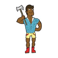 Free Cartoon Lumberjack Royalty Free Stock Photography - 256191087