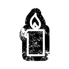 Burning Candle Icon Stock Photo