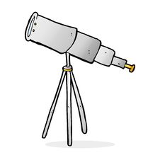 Cartoon Telescope Stock Photo