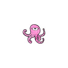 Cartoon Octopus Alien Stock Images