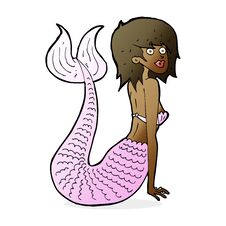 Cartoon Mermaid Royalty Free Stock Photos