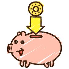 Piggy Bank Chalk Drawing Stock Photos