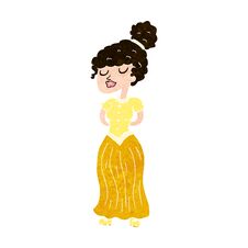 Cartoon Pretty Victorian Woman Stock Photo Cartoon Pretty Victorian Woman Stock Photo