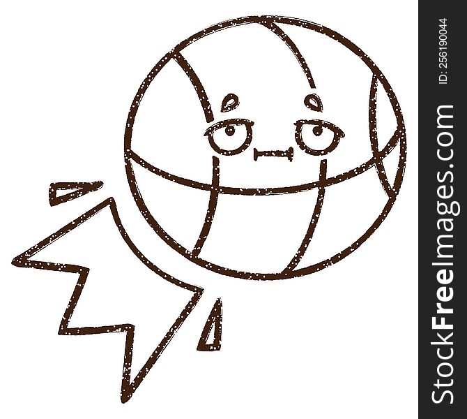 Basketball Charcoal Drawing
