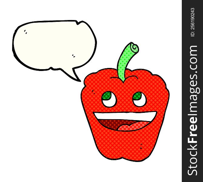 Comic Book Speech Bubble Cartoon Pepper