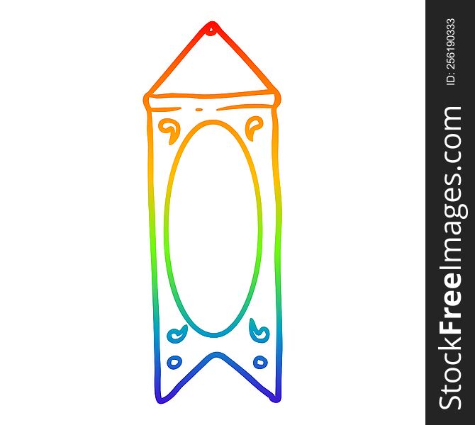 rainbow gradient line drawing hanging regal banner