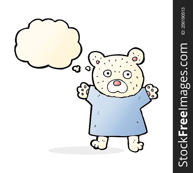 Cartoon Cute Polar Bear With Thought Bubble