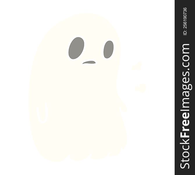 Cartoon Of A Kawaii Cute Ghost