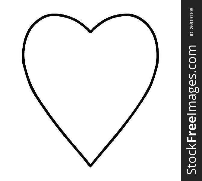 tattoo in black line style of a heart. tattoo in black line style of a heart