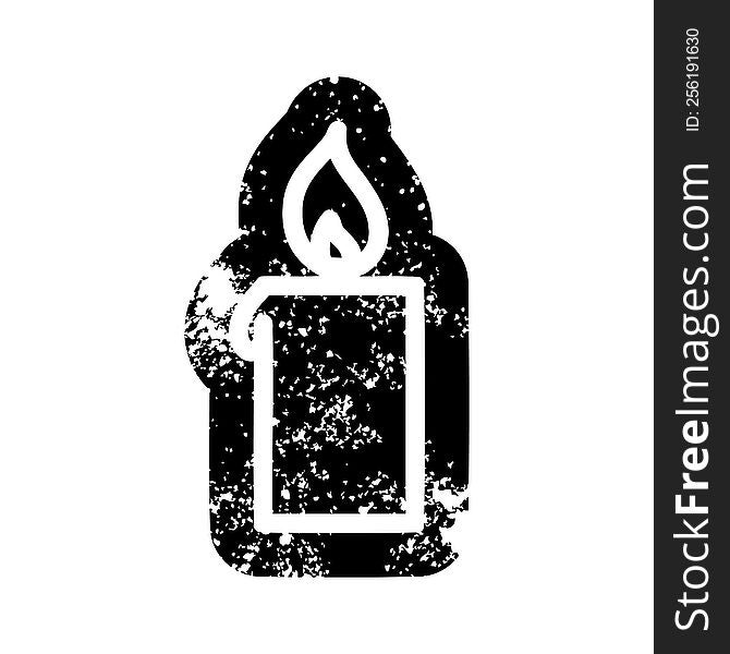 burning candle icon symbol