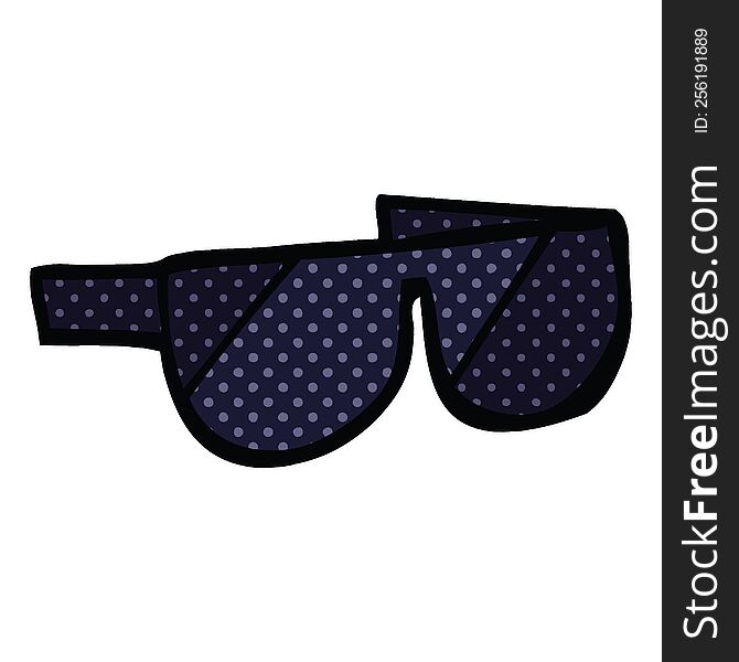 Comic Book Style Cartoon Sunglasses