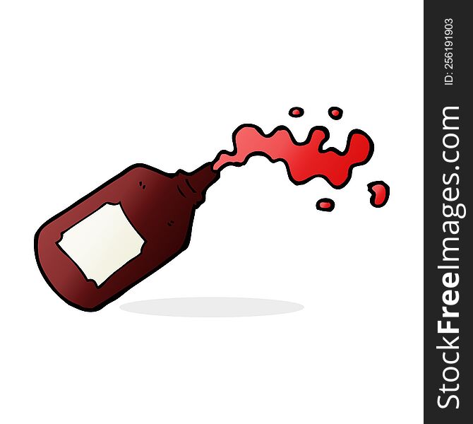 Cartoon Squirting Blood Bottle