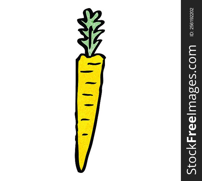 cartoon doodle yellow carrot