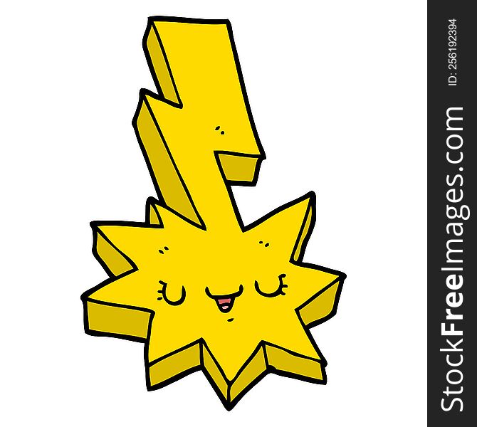 cartoon lightning strike