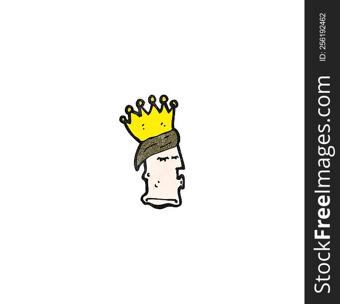 cartoon kings head