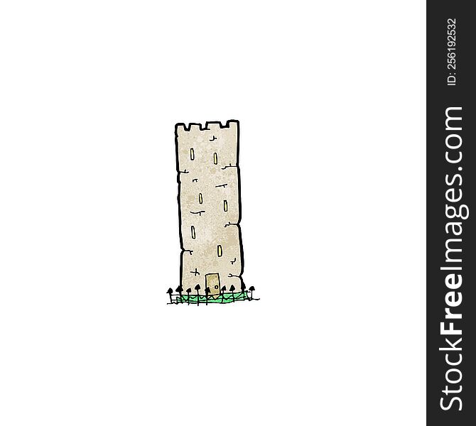 cartoon old castle tower
