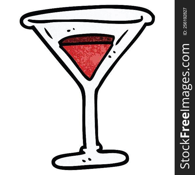 cartoon doodle red cocktail