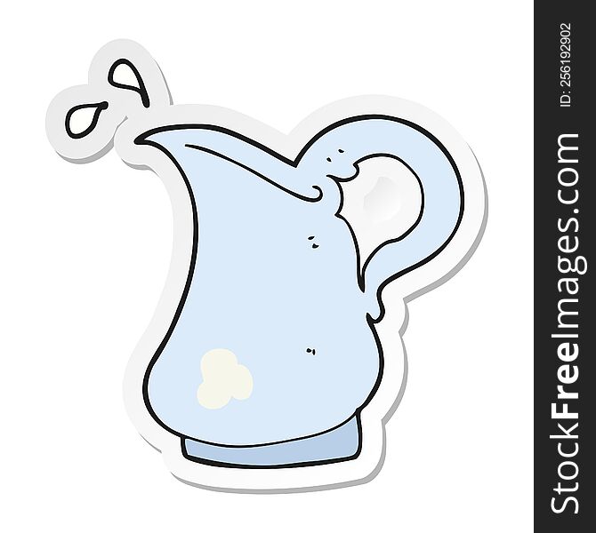 sticker of a cartoon milk jug
